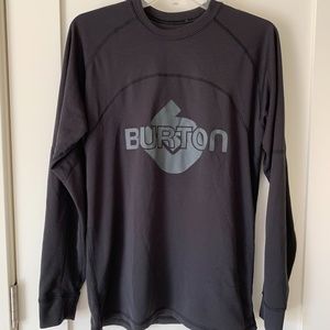 BURTON MEN’S LONG SLEEVE CREWNECK SHIRT BLACK SIZE S